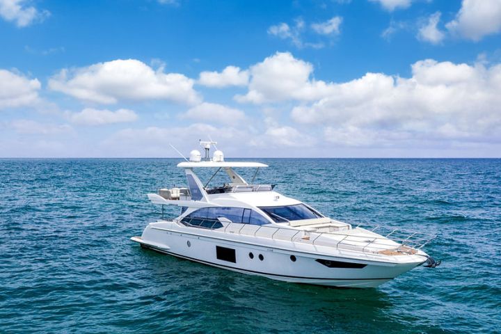 a small boat in a large body of water